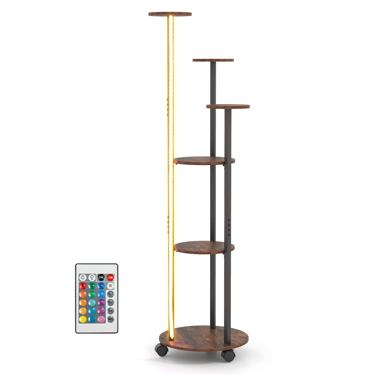 RGB Lighted Plant Stand 6-Tier Vertical Shelf with APP Remote Control